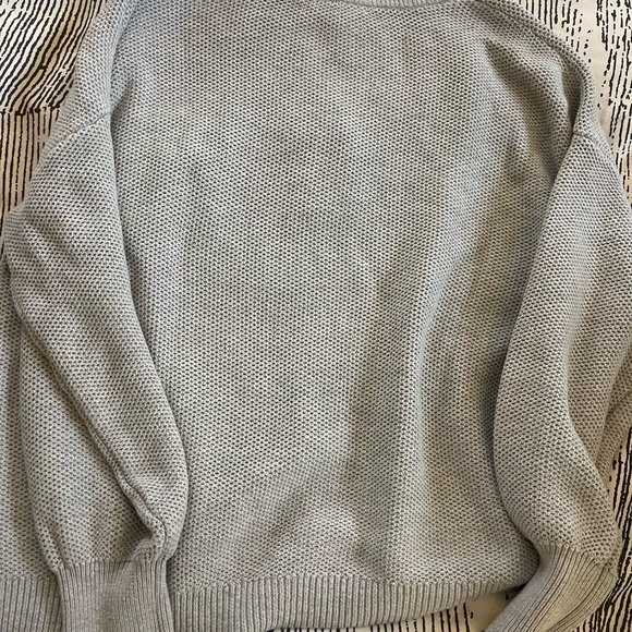 Lunya Cozy Cotton Silk Henley Sweater In Gray Size L/XL - Picture 8 of 10